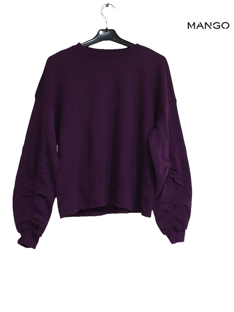 Mango Women's Purple Long-Sleeve Sweatshirt| Mango in Lebanon