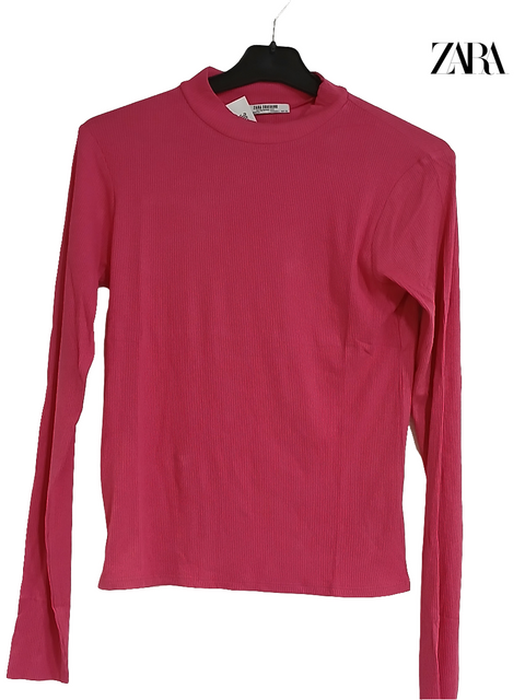 Zara Women's Fuchsia Long Sleeve Blouse | Zara in Lebanon