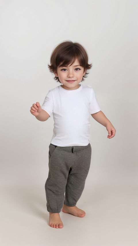 POMPdeLUX Boy's Dark Grey Liva Quilted Joggers |POMPdeLUX in Lebanon