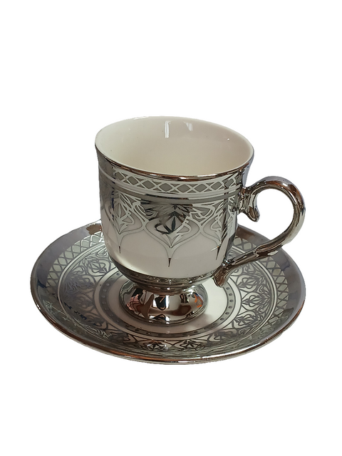 Al Sultan Ceramic Coffee Cups 6pcs + Saucers 6pcs HD28-380A | Al Sultan In Lebanon