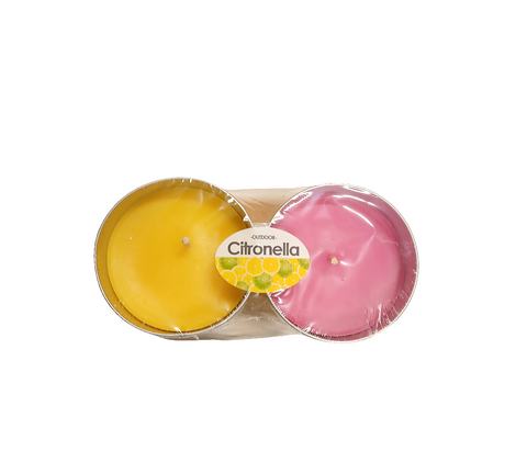 Citronella Yellow & Pink Cup Candles Set 2pcs | Citronella In Lebanon