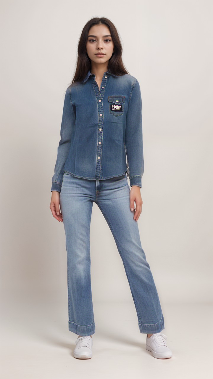 Lee Women's Washed Blue Denim Shirt | Lee in Lebanon