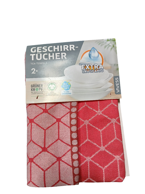 Vivess Red Tea Towels 2x | Vivess in Lebanon