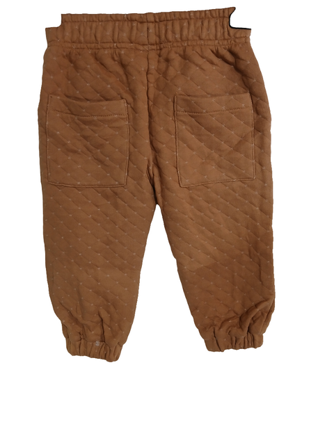 POMPdeLUX Baby Girl Camel Quilted Sweatpants | POMPdeLUX in Lebanon