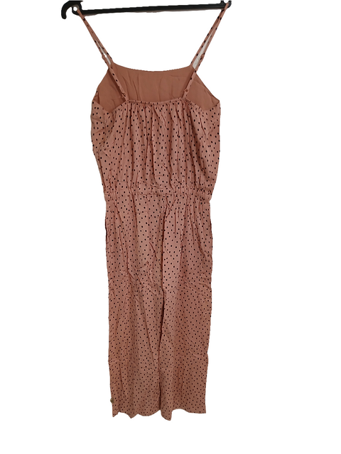 POMPdeLUX Girl's Pink Dotted Sleeveless Jumpsuit | POMPdeLUX in Lebanon