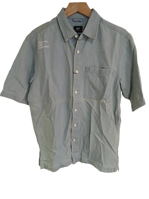 Lee Men's Light Blue Buttoned Short-Sleeve Shirt | Lee in Lebanon