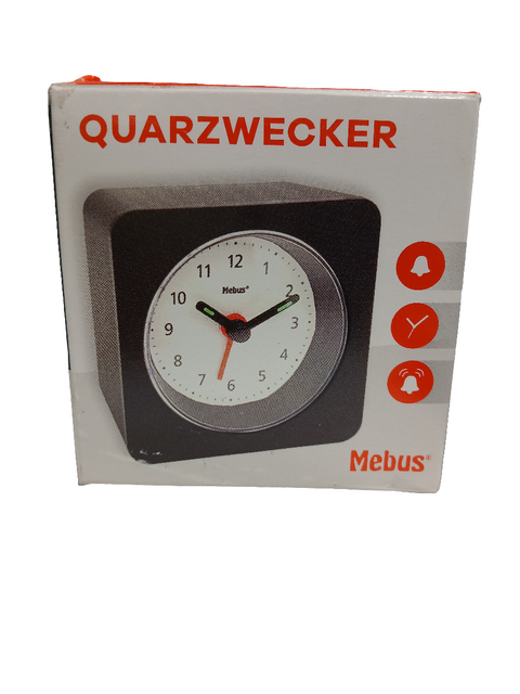 Mebus Black Quartz Alarm Clock | Mebus In Lebanon