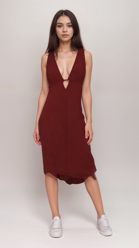 Iris Women's Red Sleeveless Sleep Dress | Iris in Lebanon