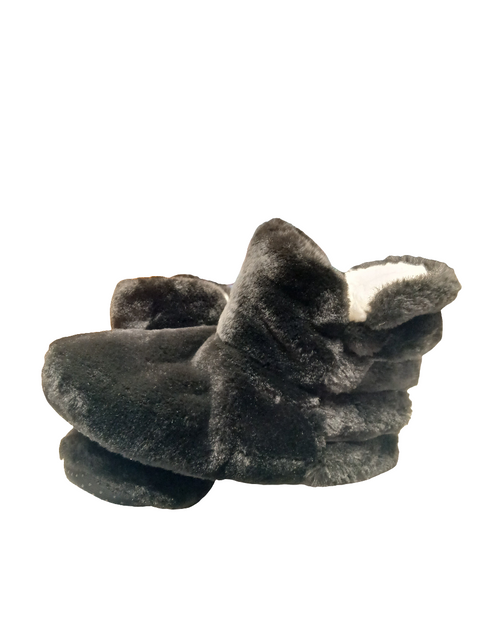 Pair of gray slippers on a white background