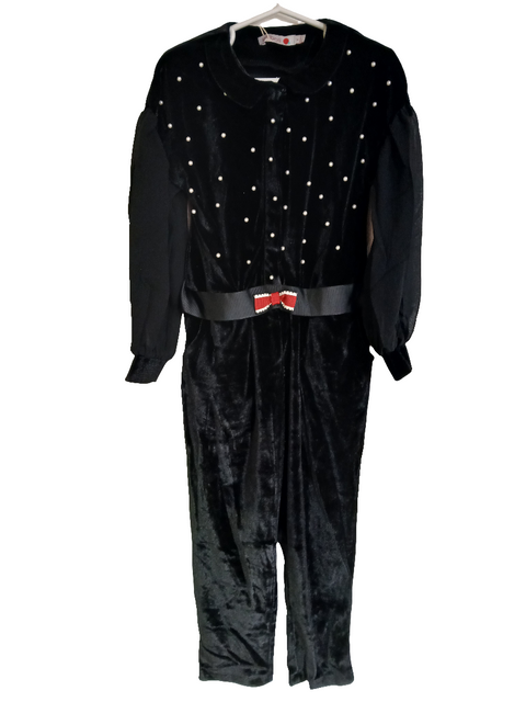Boboli Girl's Black with White Pearl Jumpsuit | Boboli in Lebanon