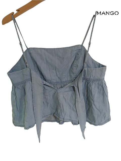 Mango Women's Denim Sleeveless Top | Mango in Lebanon