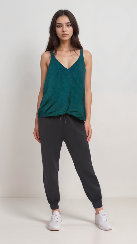 Rougegorge Women's Green Sleeveless Pajama Top |Rougegorge in Lebanon