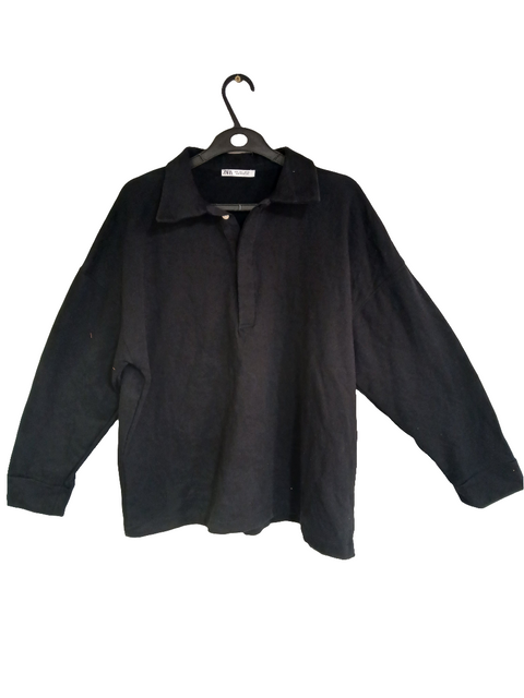 Zara Women's Black Long-Sleeve Sweatshirt | Zara in Lebanon