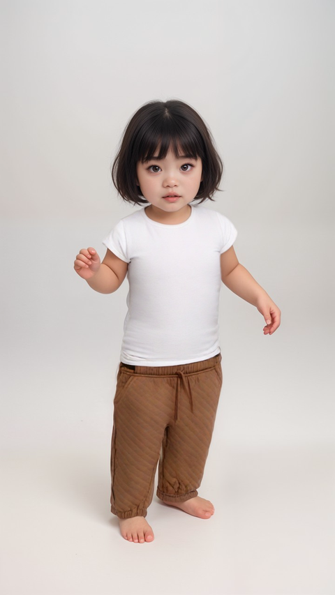 POMPdeLUX Baby Girl Camel Quilted Sweatpants | POMPdeLUX in Lebanon