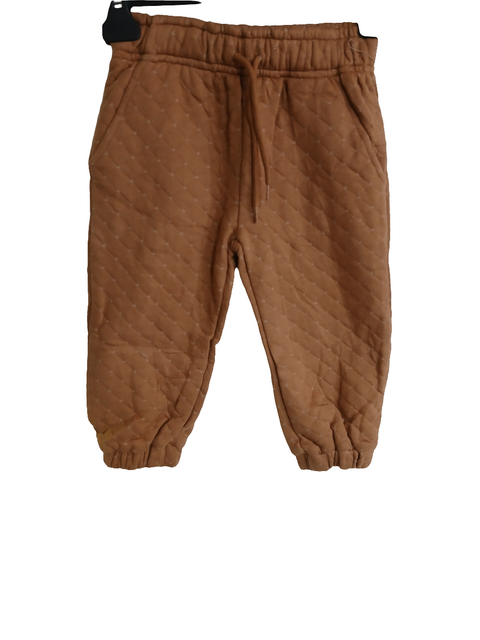 POMPdeLUX Baby Girl Camel Quilted Sweatpants | POMPdeLUX in Lebanon