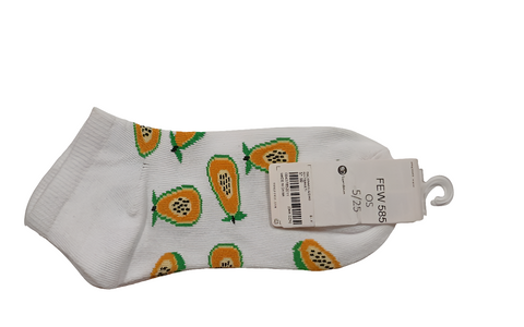 Forever 21 Women's White Papaya Printed Socks | Forever 21 In Lebanon