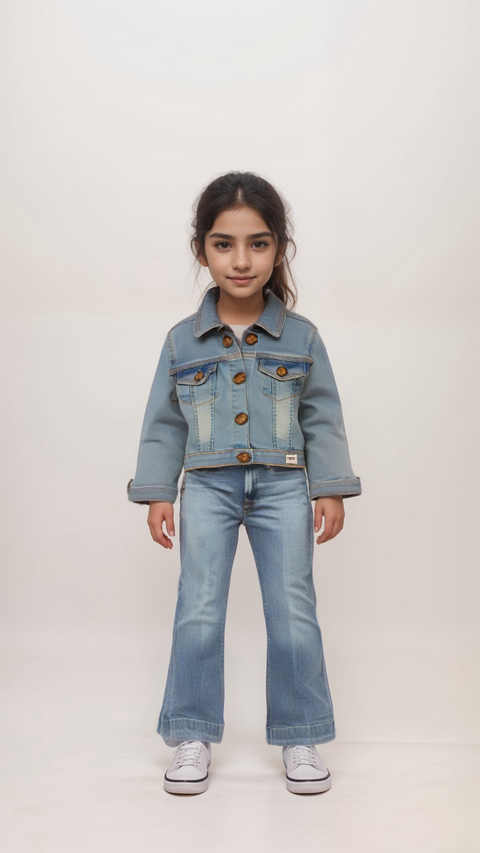 Boboli Girl's Blue Denim Jacket| Boboli in Lebanon