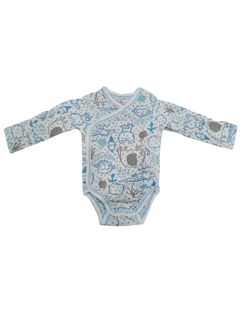 Boboli Baby Boy Blue & White Bodysuit 2 Pieces | Boboli In Lebanon