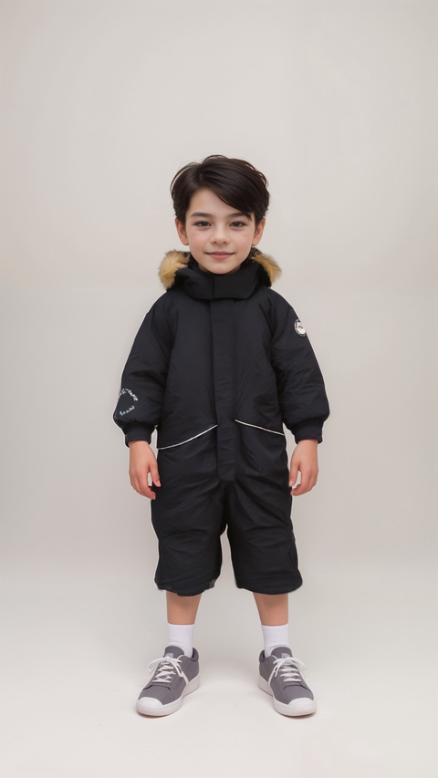 POMPdeLUX Boy's Navy Single Zipper Snowsuit |POMPdeLUX in Lebanon