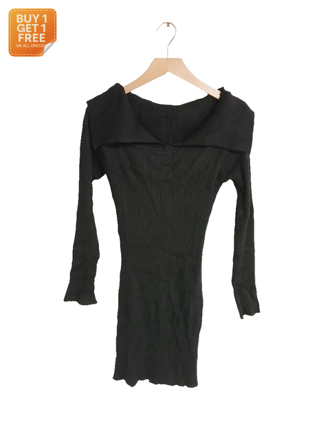 LeGer Women's Black Long-Sleeve Dress | LeGer in Lebanon