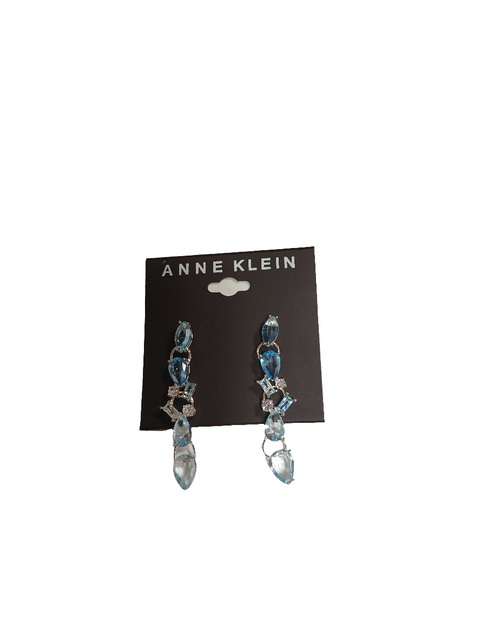 Anne Klein Women's Blue Cubic Zirconia Cluster Linear Earing |Anne Klein In Lebanon