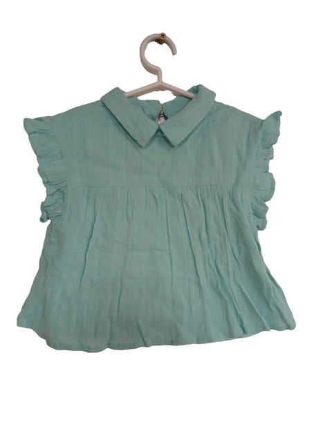 Mango Baby Girl's Aqua Sleeveless Blouse|Mango In Lebanon