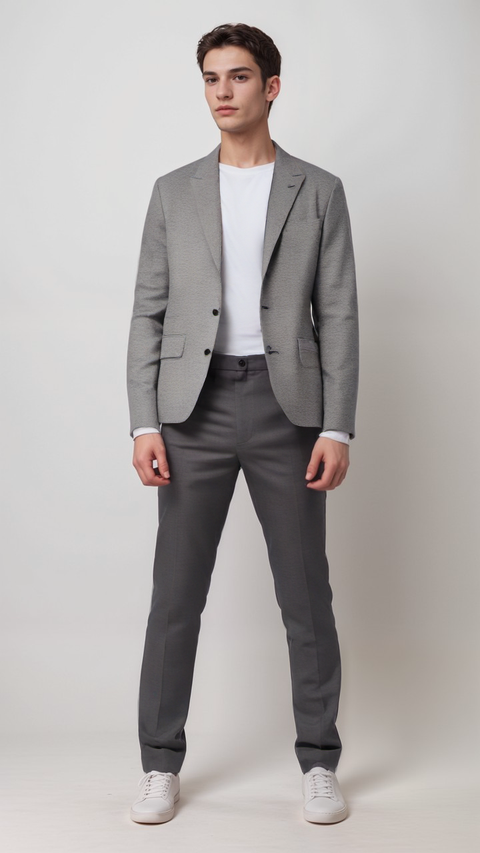 Asos Design Men's Grey Blazer ANF391 (SHR)