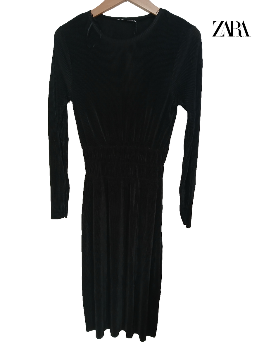 Zara Women's Black Long-Sleeve Dress |Zara in Lebanon