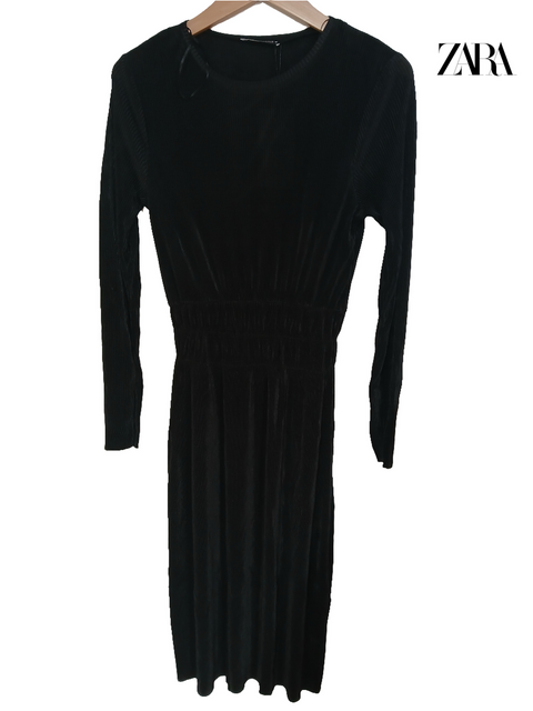 Zara Women's Black Long-Sleeve Dress |Zara in Lebanon