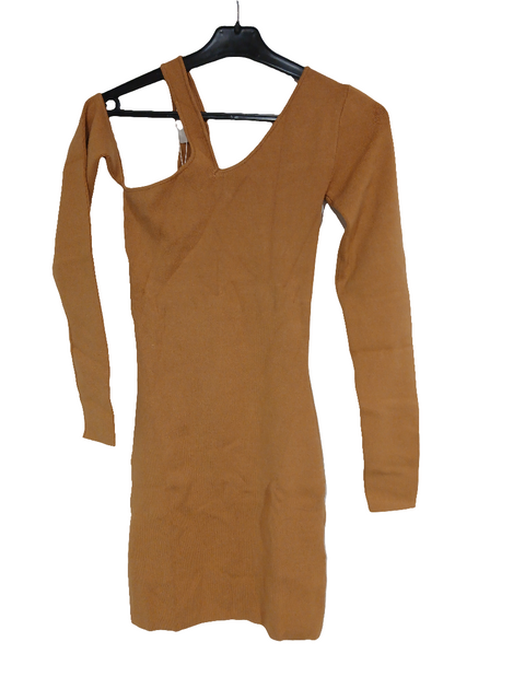 LeGer Women's Mustard Long-Sleeve Dress| LeGer in Lebanon