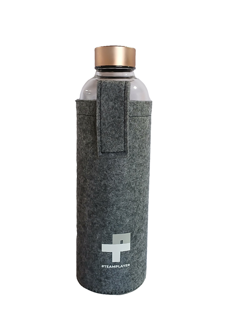 Team Player Glass Water Bottle With Case 750ml | Team Player In Lebanon
