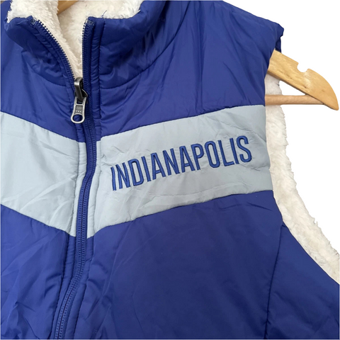 NFL Women's Blue Indianapolis Puffer Double face Sleeveless Jacket |NFL In Lebanon
