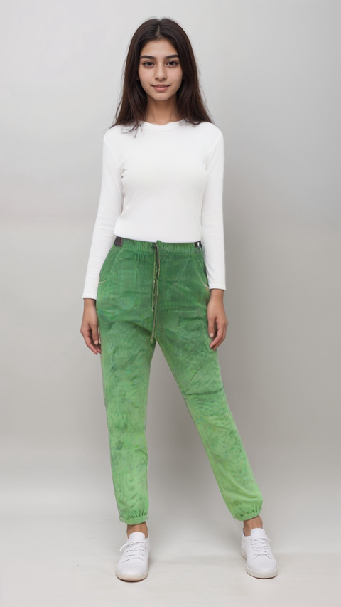 Boboli Girl's Green Velvet Pajama Bottom| Boboli in Lebanon