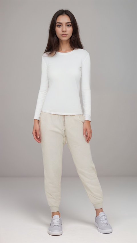 LeGer Women's Beige Sweatpants | LeGer in Lebanon