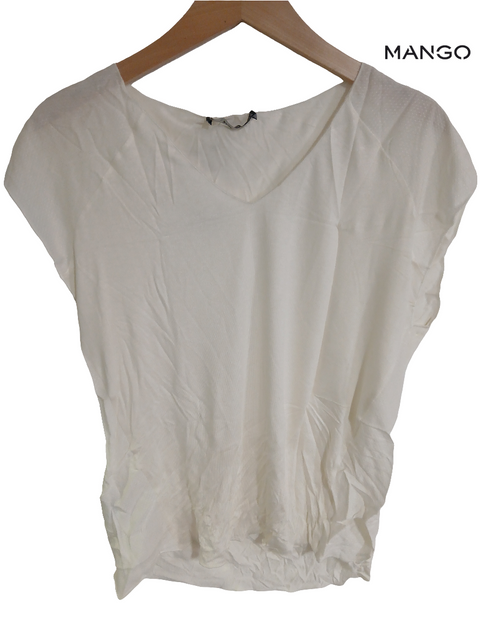 Mango Women's White Sleeveless Top| Mango in Lebanon