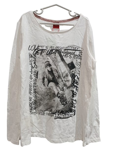 S.Oliver Girl's White Long-Sleeve Blouse |S.Oliver in Lebanon