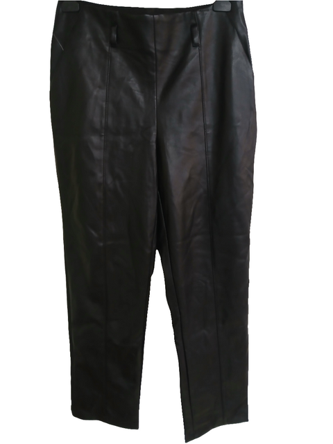 I.N.C Women's Black Leather High-Rise Straight Leg Pants |I.N.C In Lebanon