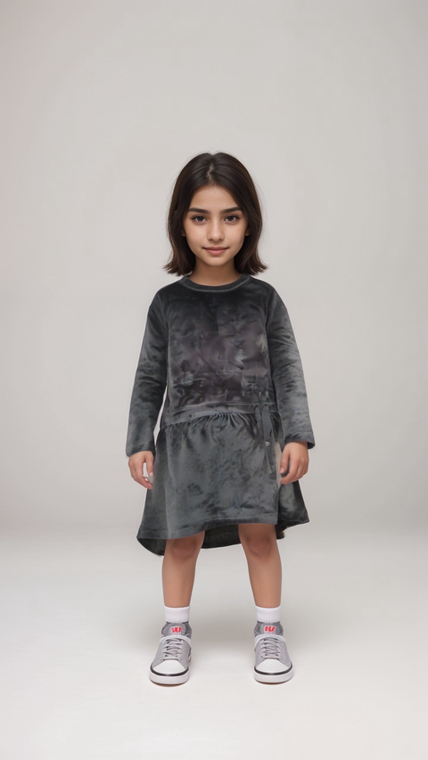 Boboli Girl's Navy Velvet Dress| Boboli in Lebanon