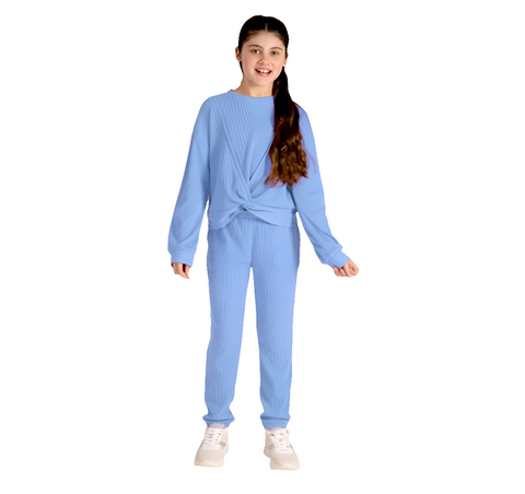 Gerry Girl's Blue Youth 2 pcs Waffle Active Set |Gerry In Lebanon