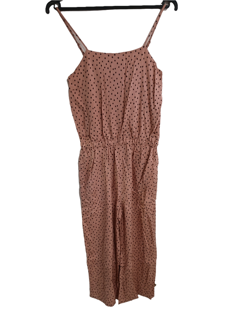 POMPdeLUX Girl's Pink Dotted Sleeveless Jumpsuit | POMPdeLUX in Lebanon