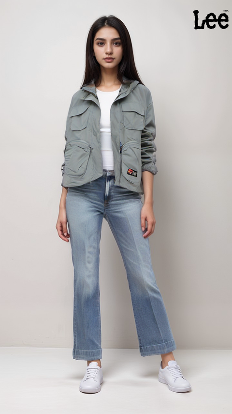 Lee Women's Blue/Grey Zipper Jacket | Lee in Lebanon