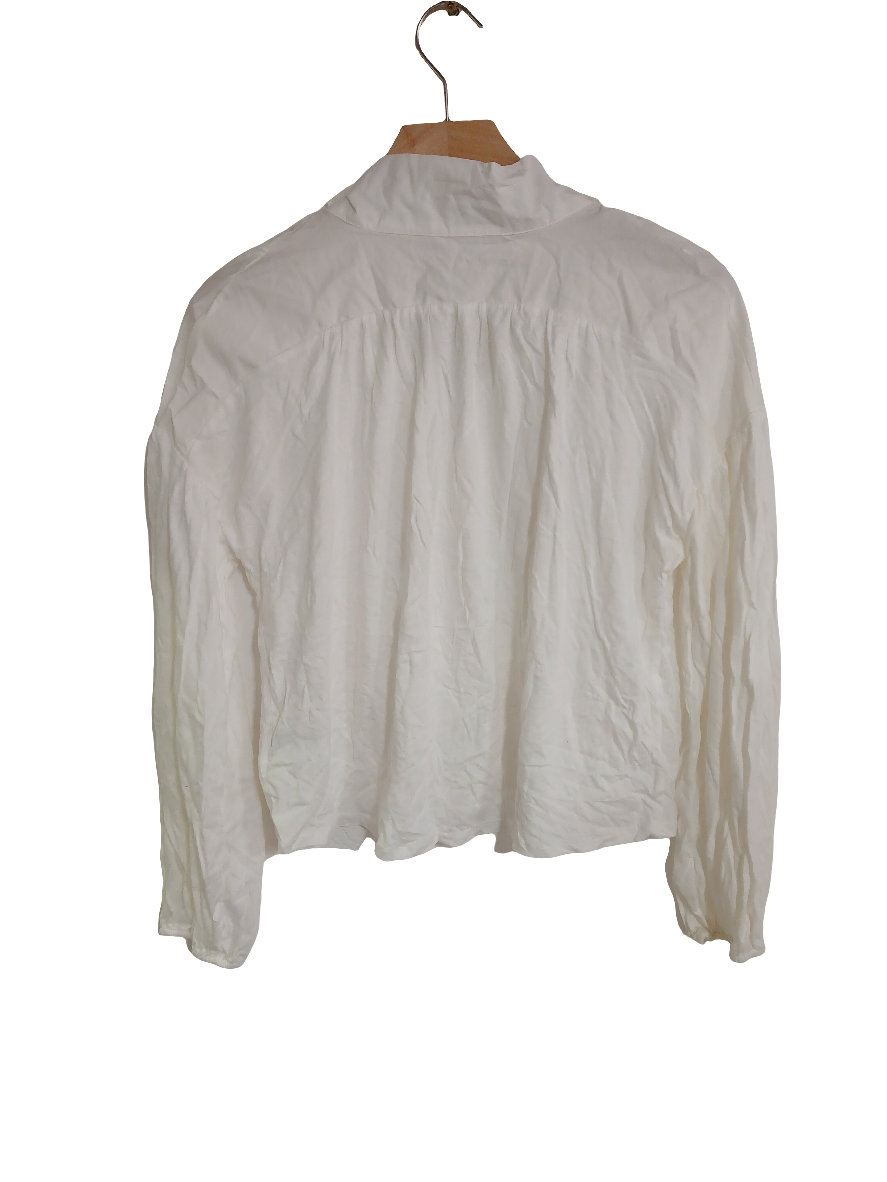 Mango Women's White Long-Sleeve Shirt| Mango in Lebanon