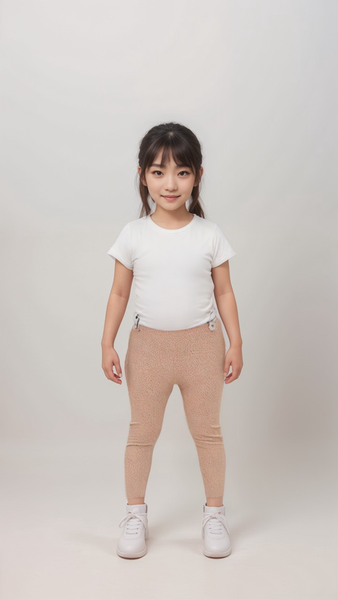 POMPdeLUX Girl's Rose Dot Celeste Lt Organic Leggings |POMPdeLUX in Lebanon