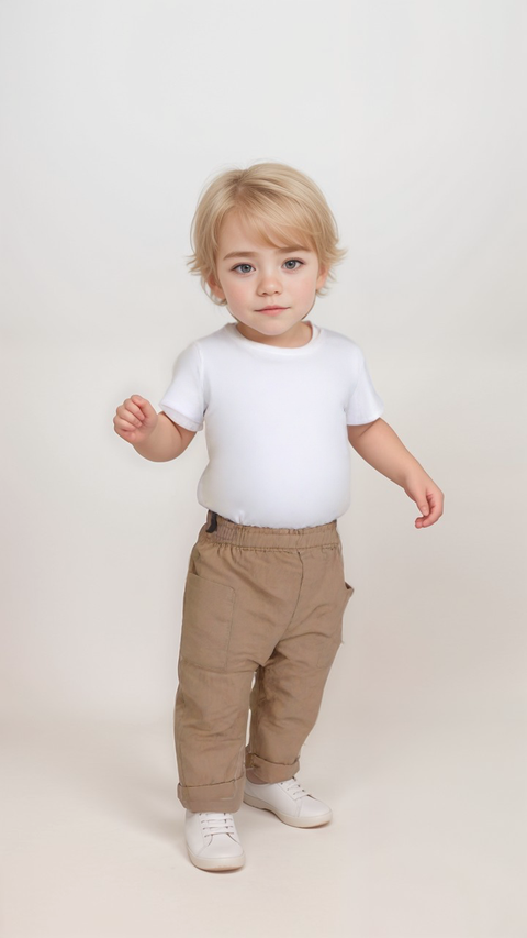 POMPdeLUX Boy's Beige Linen Trouser | POMPdeLUX in Lebanon