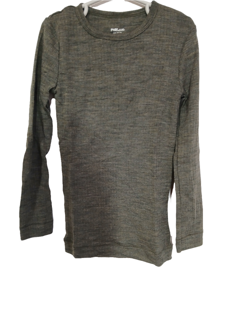 POMPdeLUX Boy's Green Long Sleeve Blouse | POMPdeLUX in Lebanon
