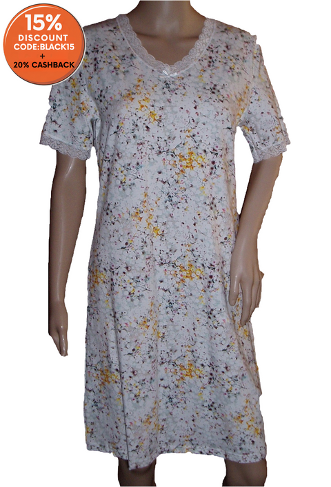 Cybele Women's White Floral Sleep Dress | Cybele in Lebanon