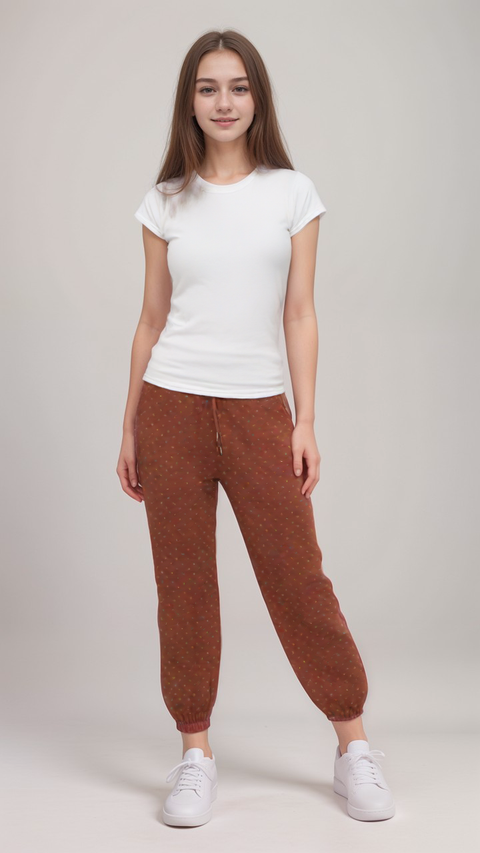 POMPdeLUX Girl's Brick Liva Quilted Sweatpants |POMPdeLUX in Lebanon