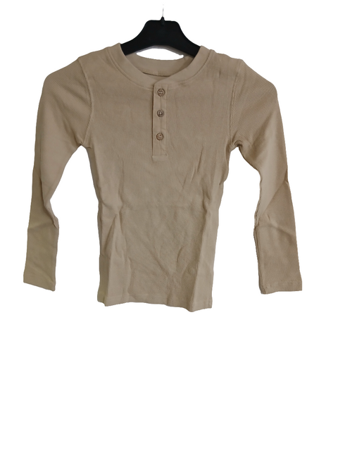 POMPdeLUX Boy's Beige Long Sleeve Blouse | POMPdeLUX in Lebanon