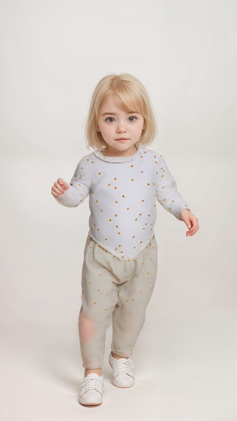 POMPdeLUX Baby Girl's Offwhite Body Suit | POMPdeLUX In Lebanon
