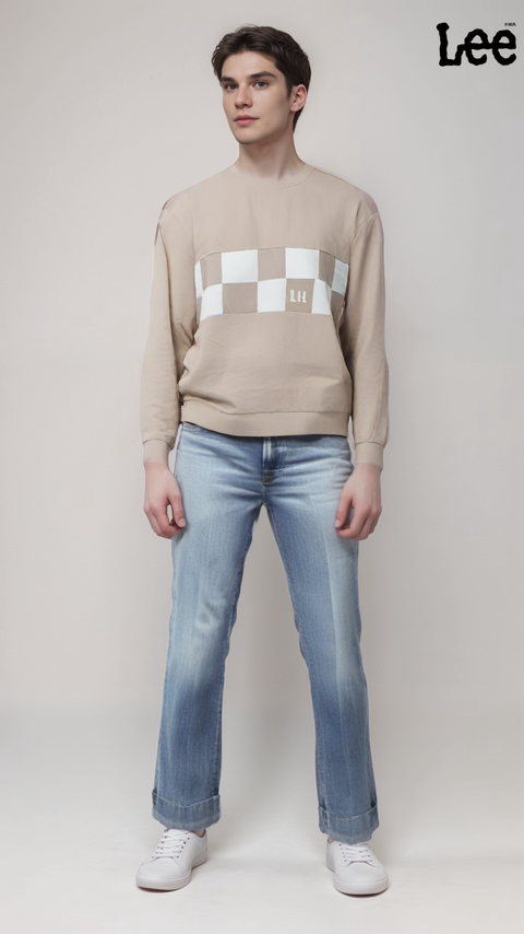 Lee  Men's Beige Sweatshirt  |Lee in Lebanon